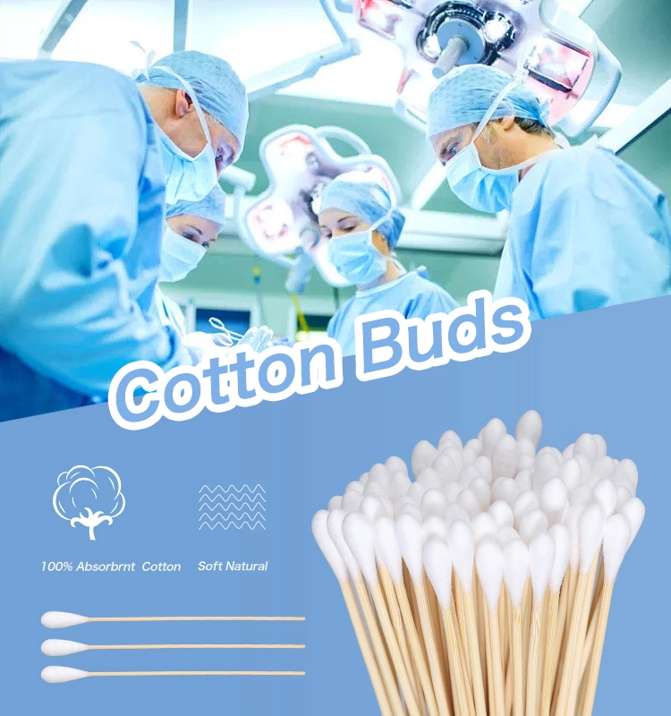 Best Price Micro Gauze Sterile Stick Print Head Cleaning Non-Woven Supplier Cotton Swab